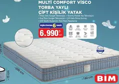 HOMEDİUS MULTİ COMFORT VİSCO TORBA YAYLI ÇİFT KİŞİLİK YATAK